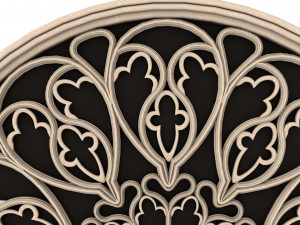 elegant gothic rose window 3D मॉडल