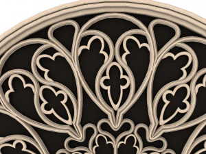 elegant gothic rose window 3D Model