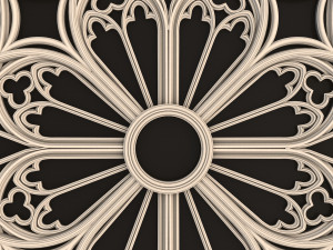 elegant gothic rose window 3D मॉडल
