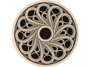 elegant gothic rose window 3D Model