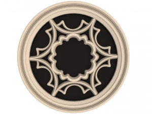 elegant gothic rose window 3D Model