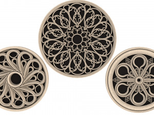 elegant gothic rose window 3D मॉडल