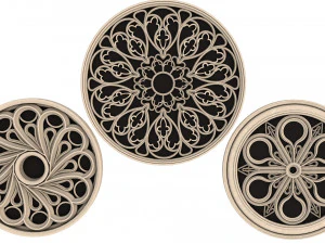 elegant gothic rose window 3D Model