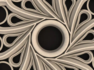 elegant gothic rose window 3D Model