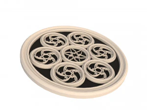 elegant gothic rose window 3D Model