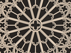 elegant gothic rose window 3D मॉडल