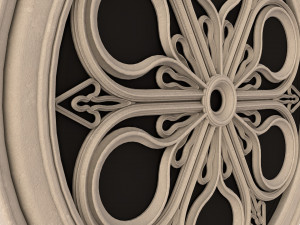 elegant gothic rose window 3D मॉडल