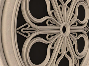 elegant gothic rose window 3D Model