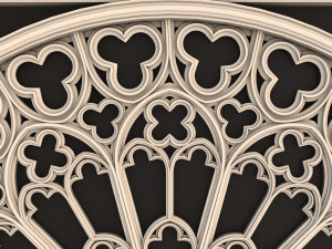 elegant gothic rose window 3D मॉडल