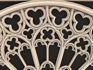 elegant gothic rose window 3D Model