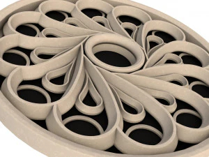 elegant gothic rose window 3D Model