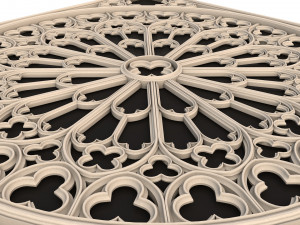 elegant gothic rose window 3D मॉडल