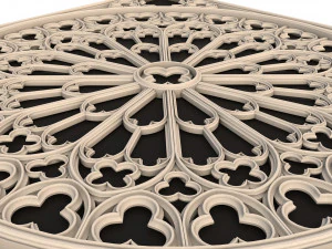 elegant gothic rose window 3D Model