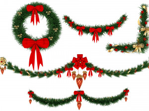 christmas wreath Model 3D
