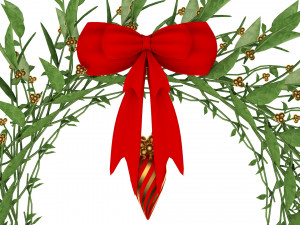 christmas wreath Model 3D