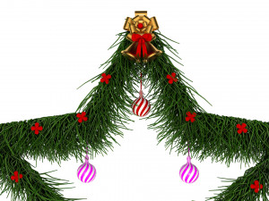 christmas wreath Model 3D
