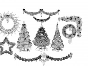 christmas wreath Model 3D