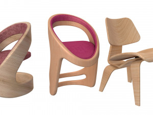 chair collection 3D मॉडल