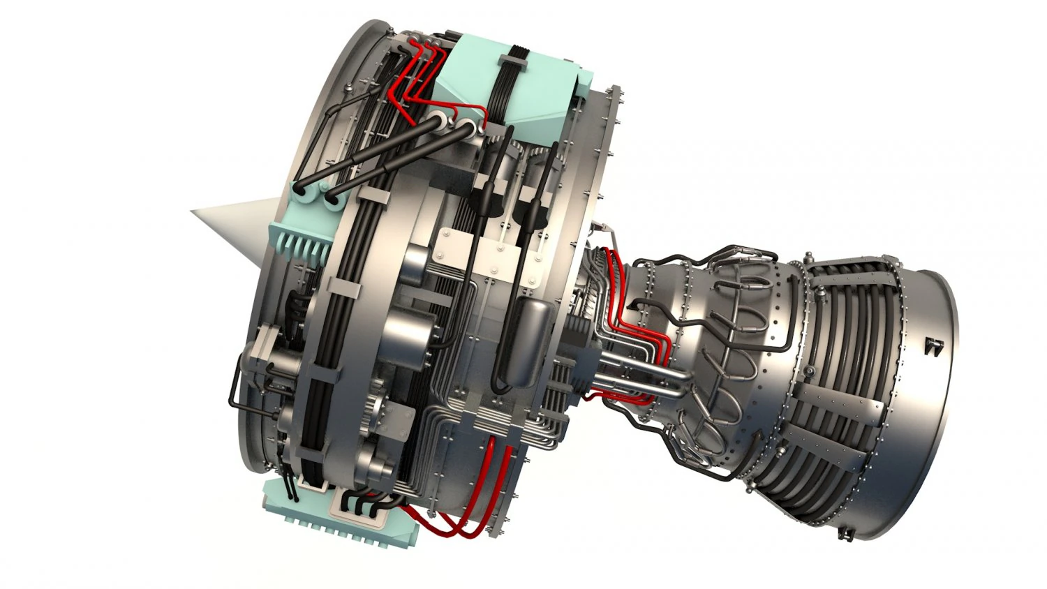 aircraft engine 3D Model .c4d .max .obj .3ds .fbx .stl .blend 