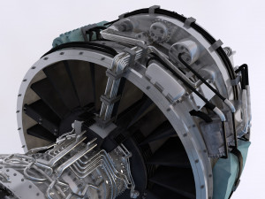 aircraft engine 3D मॉडल