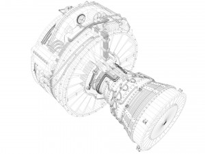 aircraft engine 3D मॉडल