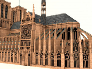 notre-dame de paris cathedral 3D Model