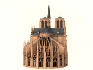 notre-dame de paris cathedral 3D Model