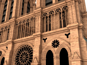 notre-dame de paris cathedral 3D Model