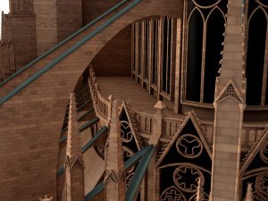 notre-dame de paris cathedral 3D Model