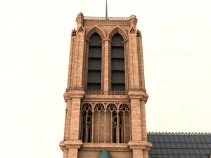 notre-dame de paris cathedral 3D Model