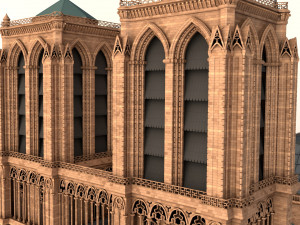 notre-dame de paris cathedral 3D Model