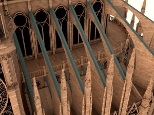 notre-dame de paris cathedral 3D Model