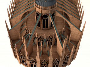 notre-dame de paris cathedral 3D Model