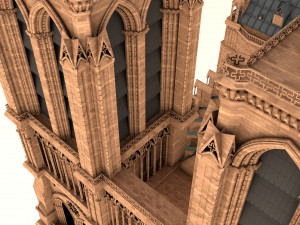 notre-dame de paris cathedral 3D Model