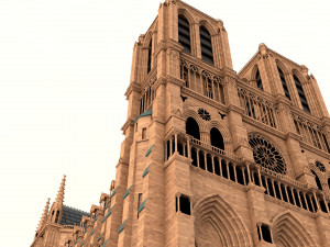 notre-dame de paris cathedral 3D Model