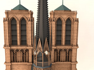 notre-dame de paris cathedral 3D Model