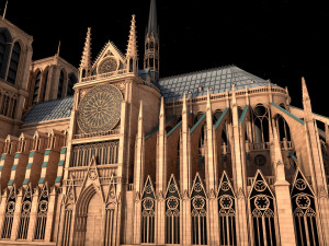 notre-dame de paris cathedral 3D Model
