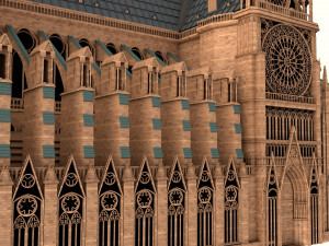 notre-dame de paris cathedral 3D Model