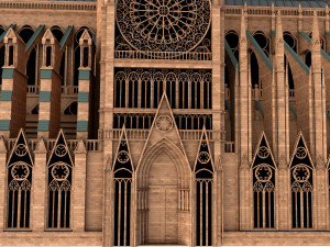 notre-dame de paris cathedral 3D Model