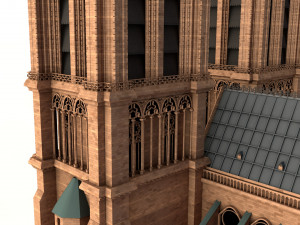 notre-dame de paris cathedral 3D Model
