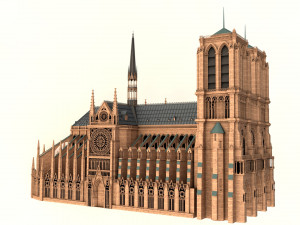 notre-dame de paris cathedral 3D Model