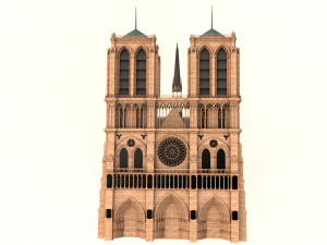 notre-dame de paris cathedral 3D Model