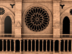 notre-dame de paris cathedral 3D Model
