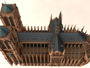 notre-dame de paris cathedral 3D Model