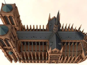 notre-dame de paris cathedral 3D Model