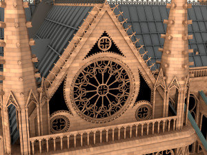 notre-dame de paris cathedral 3D Model
