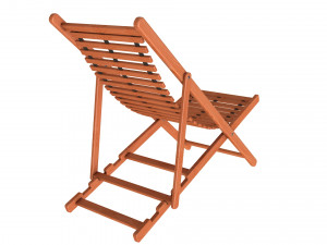 beach chair set Model 3D