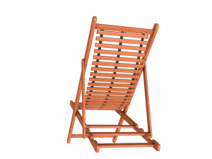 beach chair set Model 3D