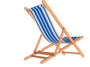 beach chair set Model 3D