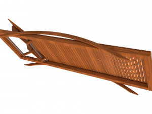beach chair set Model 3D